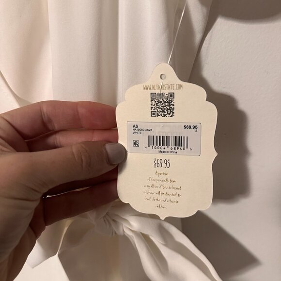 White Ruffle Wrap Mini Dress - Picture 4 of 9